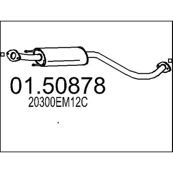 Tlumič výfuku Střední tlumič výfuku MTS 01.50878