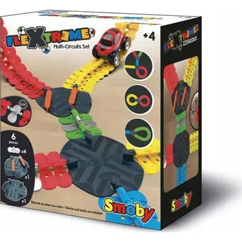 autíčko Smoby Flextreme Multifunkční sada pro rozšíření autodráhy 180911