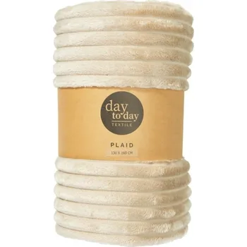 Prostěradlo FLANELOVÁ DEKA POLYESTER 160 X 130 CM BÉŽOVÁ