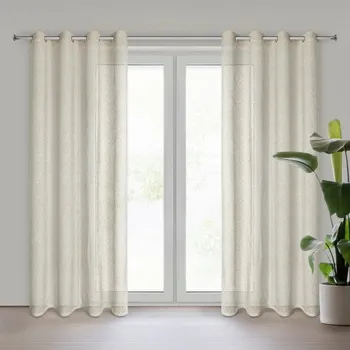 Povlečení Hotová záclona CYNTIA béžová - na průchodkách