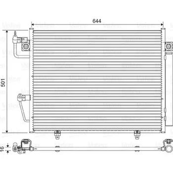 Výparník klimatizace Kondenzátor, klimatizace VALEO 822620