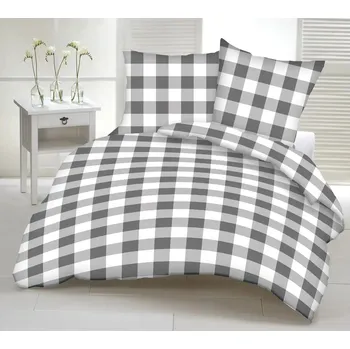Povlečení Sada povlečení Karo , přikrývka 180cm x 200, polštář 70x80cm, 3dílná