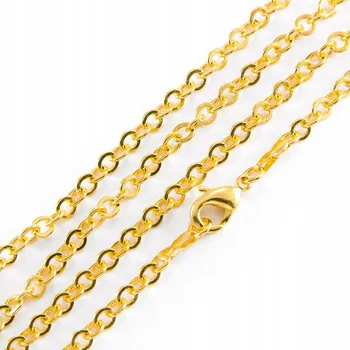 Náhrdelník Základ pro náhrdelník pozlacený 24K zlatem 60 cm 1 Ks