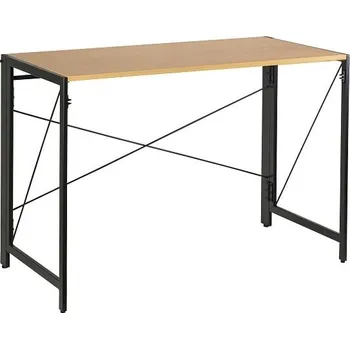 Psací stůl Moderní skládací psací stůl do kanceláře nebo pracovny Quick - Unique Golden Teak 110x75 cm