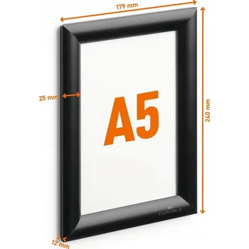 Rám na obraz Hliníkový zaklapávací rám A5 - černý