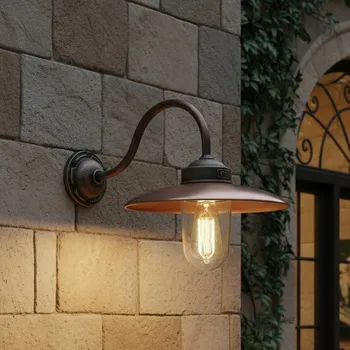 Venkovní osvětlení K.S. Verlichting Venkovní nástěnné svítidlo Landes mosaz, měď, čirá 1 x 75 W - Doprava zdarma