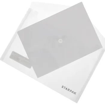 Aktovka na dokumenty POŘADAČE NA PATENTKY polypropylenové A5 STARPAK 12 KUSŮ průhledné