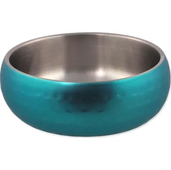 Miska pro psa Miska Dog Fantasy s dvojitou stěnou tyrkysová 12cm, 376ml