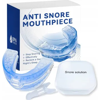 Pomůcka proti chrápání a spánkové apnoe Vložka do úst proti bruxismu, skřípání zubů a zatínání čelistí – ústní chránič proti chrápání