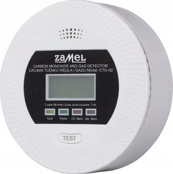 Zabezpečovací technika Detektor oxidu uhelnatého a plynu (oxid uhelnatý, zemní plyn, LPG) do zásuvky 230V Zamel