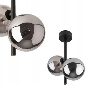 TK-Lighting kulatý poloviční stropní lampa 27 x 12 cm černá