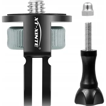 Hliníkový adaptér 1/4" na GoPro, šroubovací konvertor, šedý