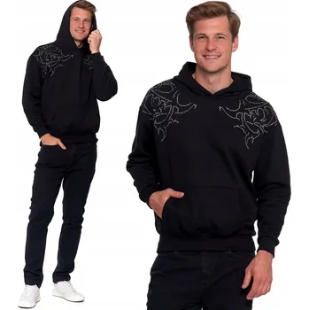 Pánská mikina Unisex mikina s kapucí , teplá bavlna, stylová MORAJ XL