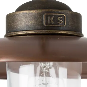 Venkovní osvětlení K.S. Verlichting Landes venkovní závěsné světlo - Délka řetězu 50 cm bronz, měď, čirá 1 x 60 W - Doprava zdarma
