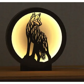 Lampička Lampička - strom ve tvaru psa (teplá barva světla)