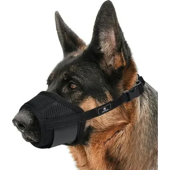 Náhubek pro psa Náhubek pro psy AMATHINGS Velikost: M, černý, nylonový, nastavitelný, prodyšný, ochrana proti