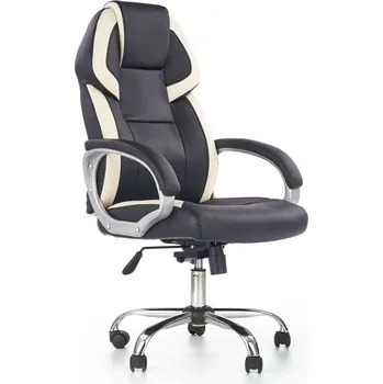 Kancelářské křeslo BARTON — ekokůže, černá / bílá