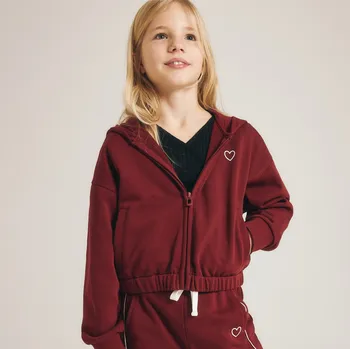 Dívčí mikina Reserved - Mikina s kapucí - hnědá - 105BG-83X - 105BG-83X-152