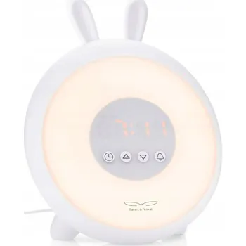 Lampička Rabbit & Friends 27999 dětská lampička s budíkem bílá