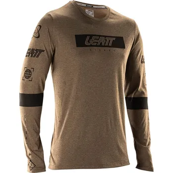 cyklistický dres Dres - LEATT MTB Gravity 3.0 Ls 2025 - Loam Brown XXL