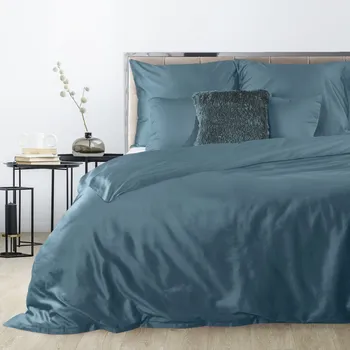Povlečení SATÉNOVÉ POVLEČENÍ DINA 160X200 CM, 2KS 70X80 CM MODRÉ