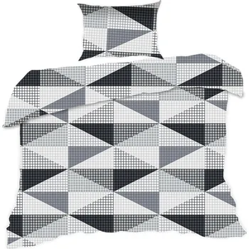 Povlečení Bavlněné Povlečení 1915N šedé 8994 140x200 KARO