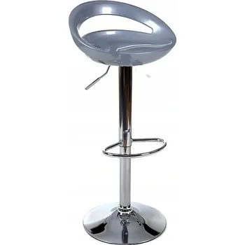 Barová Židle Úsměv Stříbrná Plast ABS Kuchyně Jídelna