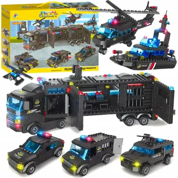 ostatní stavebnice MEGA VELKÁ Sada 8v1 Stavebnice SWAT pro Děti 1102 Kusů VELKÁ