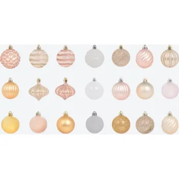 Vánoční dekorace VÁNOČNÍ VÁNOČNÍ BAŇKY 50 Ks nerozbitné