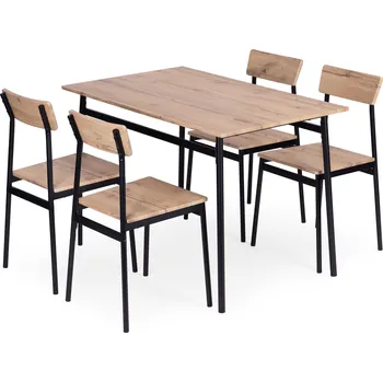 Jídelní set Jídelní set Malmo pro 4 osoby dub přírodní