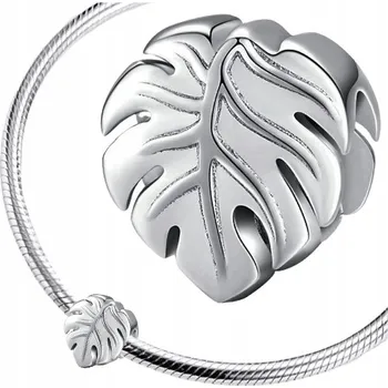 Přívěsek CHARMS přívěsek LIST LÍSTEK korálek STŘÍBRO 925