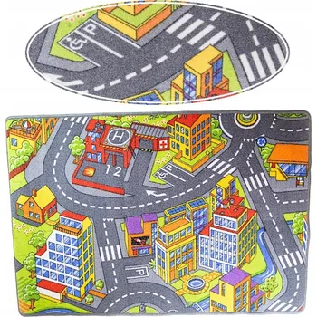 Koberec Koberec s cestou - Koberec pro děti s motivem ulic města 150x80