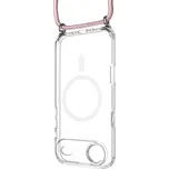Pouzdro FIXED MagPure Neck s růžovou šňůrkou na krk pro Apple iPhone 17 Air