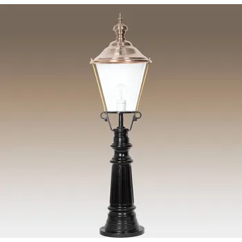 Venkovní osvětlení K.S. Verlichting Cestovní světlo Timor, černé - Ø základny 21 cm, Ø hlavy lampy 30 cm průhledný, měděný 1 x 60 W - Doprava zdarma