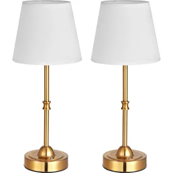 Lampička Vevor Bezdrátová stolní lampa 2 ks 5200mAh 3 stupně jasu 2700–3000K zlatá