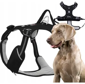 Postroj pro psa POSTROJE GUARD pro psa ADVENTURE silné nastavitelné pohodlné PREMIUM BLACK L