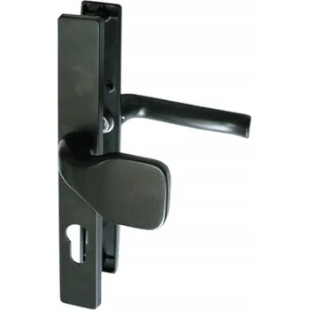 Dveřní kování Klika pro branky a vrata Metal-Plast Dlouhá, Štítek s otvorem pro klíč