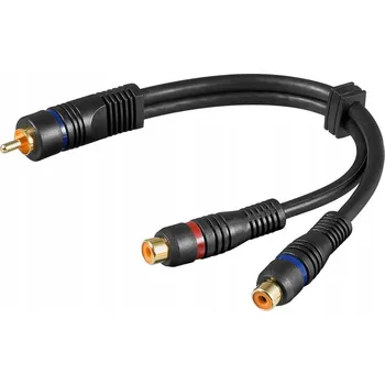 Audio kabel Audio kabel Y, cinch zástrčka na 2 cinch zásuvky, 0.2 m