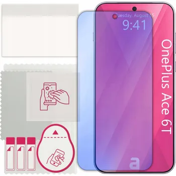 Pouzdro na mobilní telefon Hybridní Sklo 9H pro OnePlus Ace 6T, alternativa tvrzeného skla, flexibilní