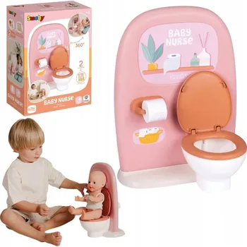 Doplněk pro panenku Toaleta pro panenku 42 cm Oboustranná sada Umyvadlo Baby Nurse Smoby