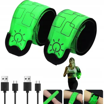 2x NASTAVITELNÁ REFLEXNÍ PÁSKA NA RUKU PRO BĚHÁNÍ
