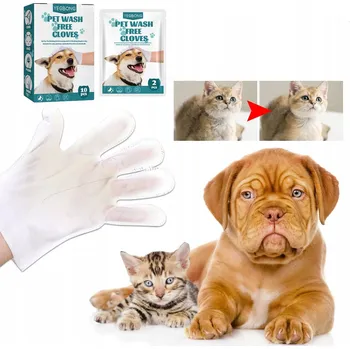 Kosmetika pro psa Čisticí rukavice Pet Spa pro kočky a psy 10 Ks pro odstranění chlupů a nečistot