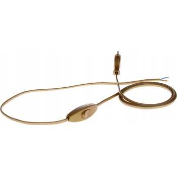 elektrický kabel Připojovací kabel s konektorem PWK-11, 1,5 m, 2x0,75 mm², zlatý, se zástrčkou