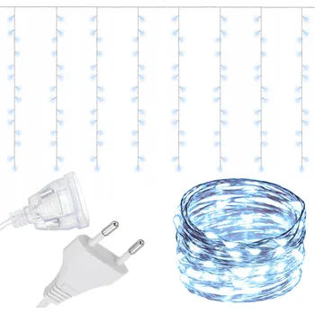 Vánoční dekorace Světelný řetěz Decortrend 440 cm do zásuvky bílý