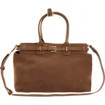 Světle hnědá dámská semišová kabelka LIV s přezkami (TORBA FL41 LIV CAPPUCINO 89-7107) Velikost: ONE SIZE