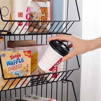 Úložný box Stohovatelný třípatrový kovový organizér