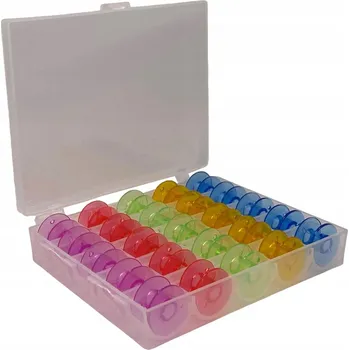 Vrták Sada 25 ks cívek v krabičce pro šicí stroje