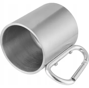 TURISTICKÝ HRNEK S KARABINOU PRAKTICKÝ OCEL PRO PŘEŽITÍ