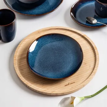 Talíř Dezertní talíř Altom Design Reactive Navy Blue 20,5 cm