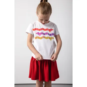 Dámská sukně Dívčí Sukně Červená Sukně Rozšířená Velikost 104 Coccodrillo ZC5